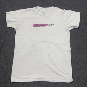 RIPNDIP Bob Ross Cat Painting Graphic Tee Double Sided White Sz S